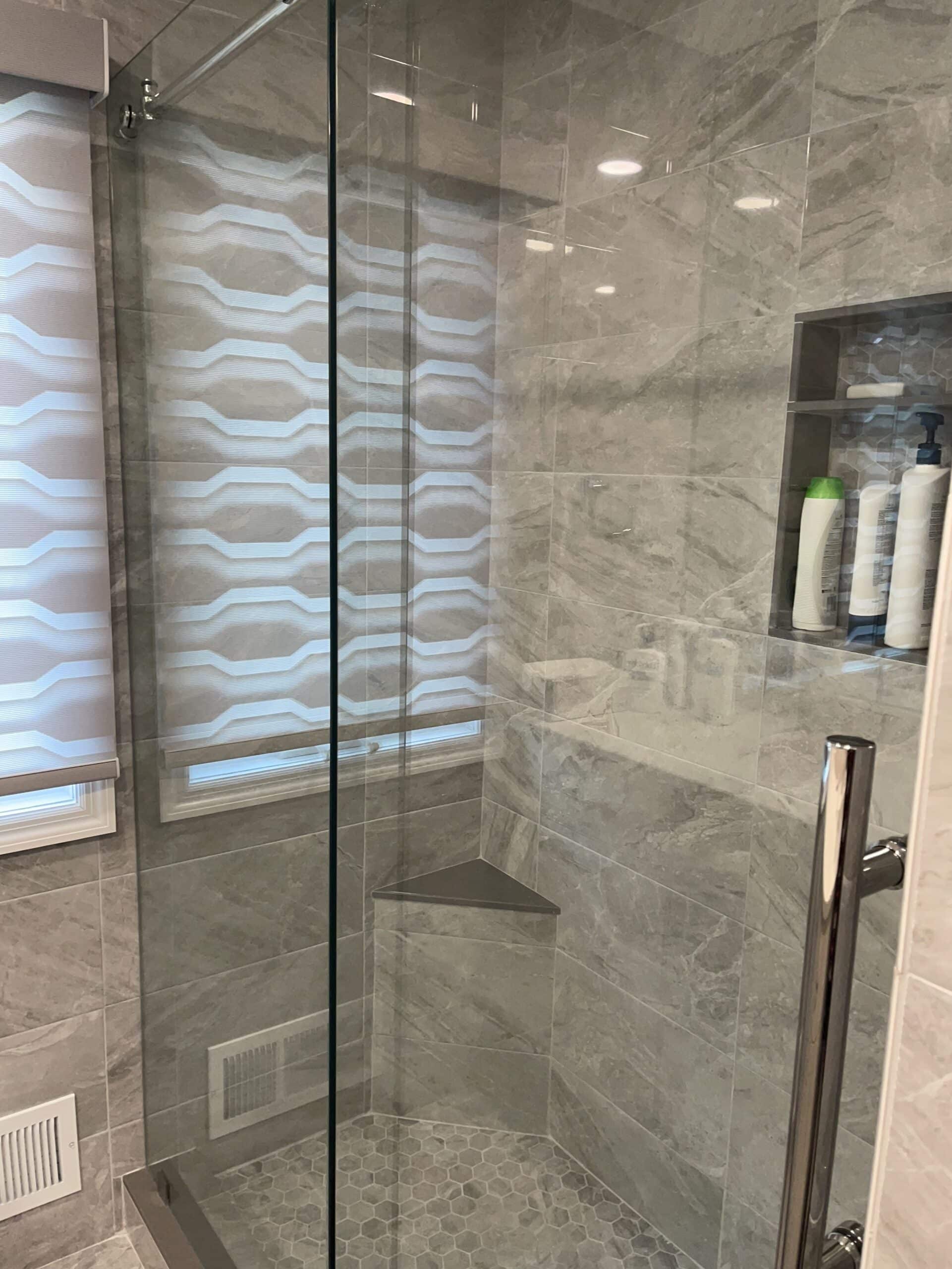glass shower bathroom